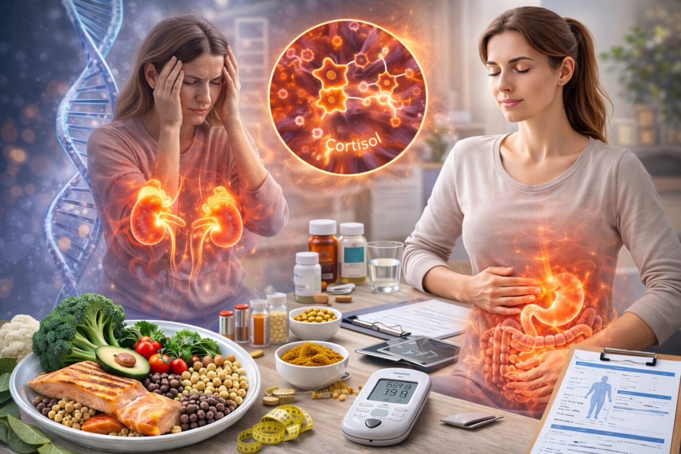 Come ridurre il cortisolo con alimentazione e respirazione